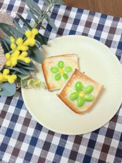 ♡枝豆とマヨコーンお花トースト♡-レシピのメイン写真