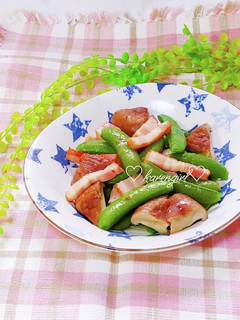 スナップえんどう&きのこのだしバター煮-レシピのメイン写真