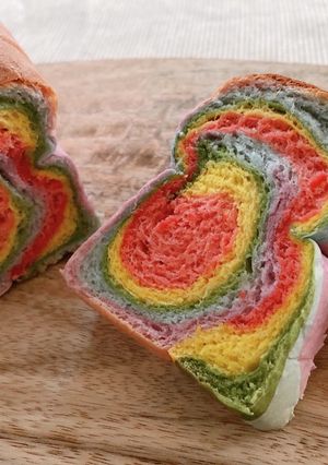 パウンド型で作る＊レインボー＊ミニ食パン-レシピのメイン写真
