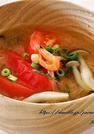 桜エビ香る♪トマトの味噌汁-レシピのメイン写真