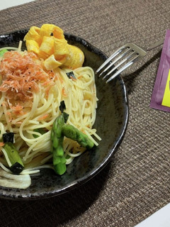 春らしく♬アスパラと桜えびの和風パスタ-レシピのメイン写真