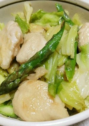 ささみとキャベツの味噌バター炒め-レシピのメイン写真