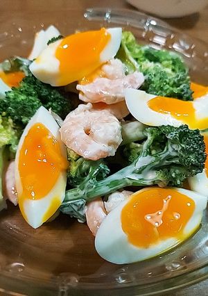 ブロッコリーと玉子のえびサラダ-レシピのメイン写真