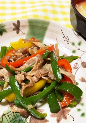 ◆簡単 豚肉とピーマンの和風炒め◆-レシピのメイン写真
