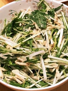 水菜とササミのわさびマヨサラダ-レシピのメイン写真