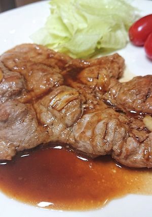 男子も子供も喜ぶ肉厚でジューシートンテキ-レシピのメイン写真