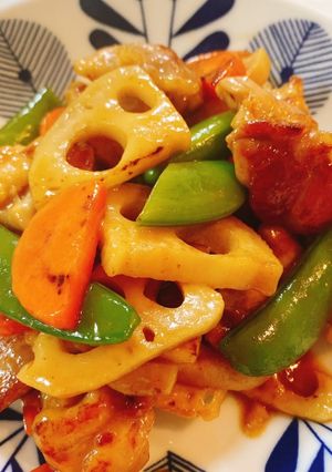 鶏と野菜の彩り甘酢炒め-レシピのメイン写真