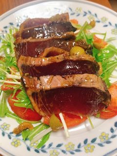 鰹のタタキのパンチサラダ-レシピのメイン写真
