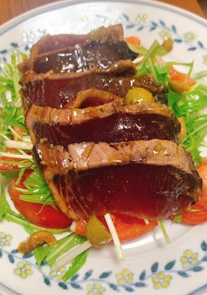 鰹のタタキのパンチサラダ-レシピのメイン写真