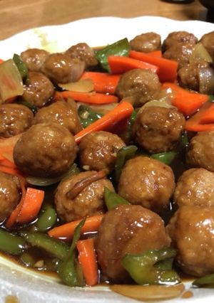 中イチムスメの簡単酢豚風肉団子-レシピのメイン写真