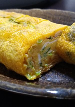 余った三つ葉で！しっかり味のだし巻き卵-レシピのメイン写真