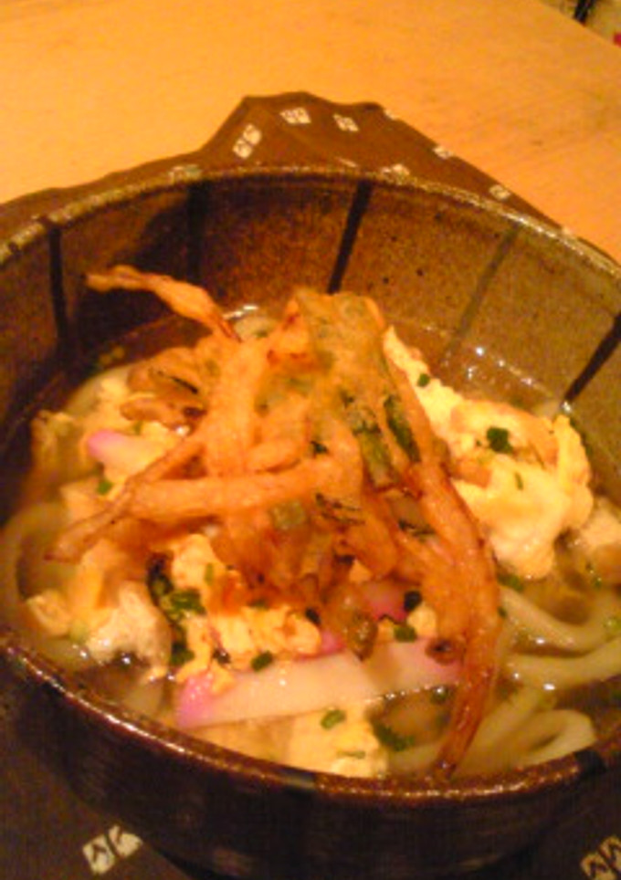 卵とじうどん　～にら玉かき揚げのせ～-レシピのメイン写真