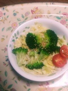 レンジで簡単に!キャベツの温野菜サラダ-レシピのメイン写真