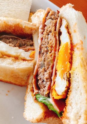 我が家のハンバーグサンド-レシピのメイン写真