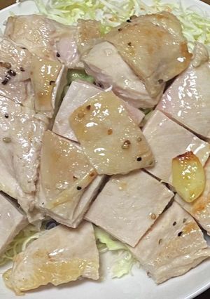 俺流!柔らか鶏ムネ肉のガーリックステーキ-レシピのメイン写真