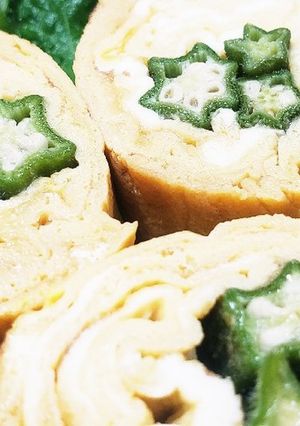 お年寄り絶賛シリーズ☆オクラ厚焼き卵☆-レシピのメイン写真