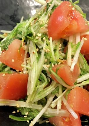 水菜とトマトのナムル-レシピのメイン写真
