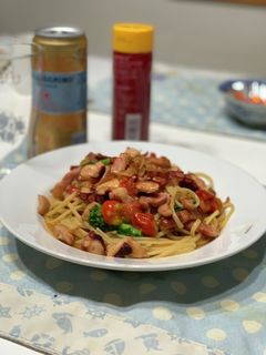菜の花とタコの春パスタ-レシピのメイン写真