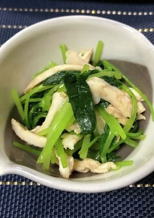 材料３つ！みつばと蒸し鶏のポン酢和え-レシピのメイン写真