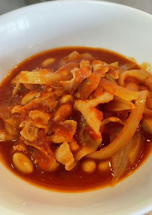 #蒸し大豆で作る時短#ポークビーンズ-レシピのメイン写真