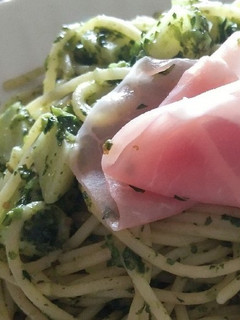 春菊ジェノベーゼのパスタ-レシピのメイン写真