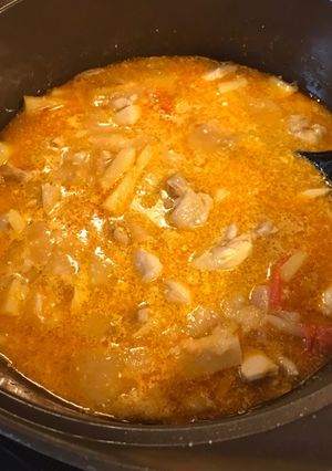 ココナッツから作ったトムヤムガイ(鶏肉)-レシピのメイン写真