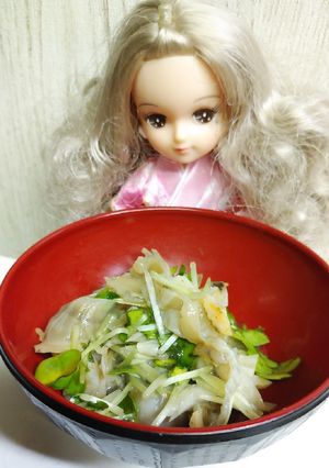 リカちゃん♡貝ひもカイワレ出汁和え-レシピのメイン写真