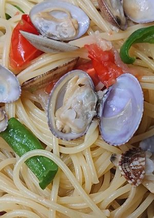 あさりの酒蒸し風ペペロンチーノ-レシピのメイン写真