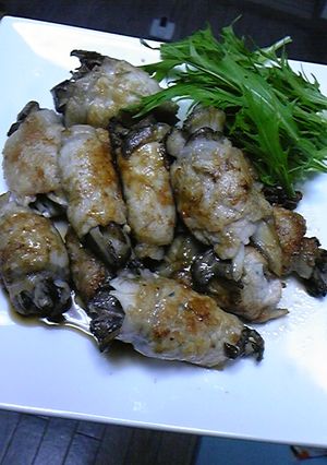 舞茸と針しょうがの豚肉巻き-レシピのメイン写真