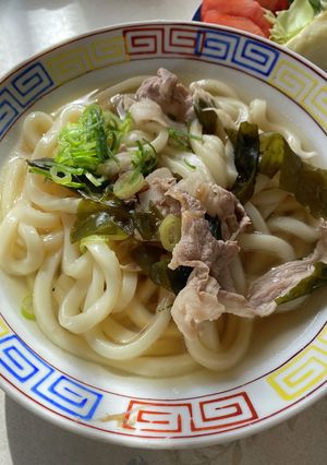 わかめ肉うどん-レシピのメイン写真