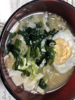 余ったお味噌汁と即席ラーメンで美味!-レシピのメイン写真