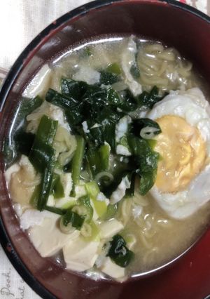 余ったお味噌汁と即席ラーメンで美味！-レシピのメイン写真