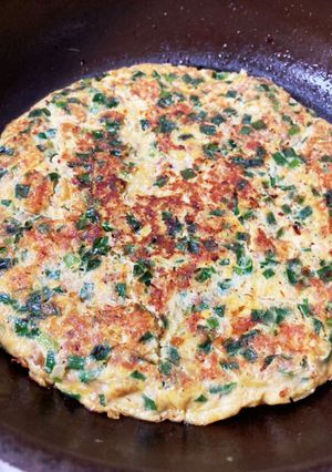 疲労回復　豚とニラの中華風卵焼き-レシピのメイン写真