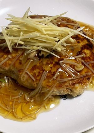 豆腐ハンバーグきのこあんかけ-レシピのメイン写真