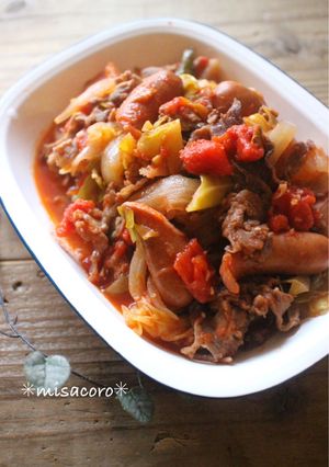 m炊飯器DE牛バラのトマト煮込み-レシピのメイン写真