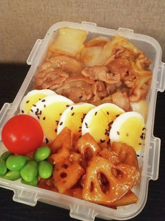 お弁当(3/8)白菜と豚肉の餡かけ-レシピのメイン写真