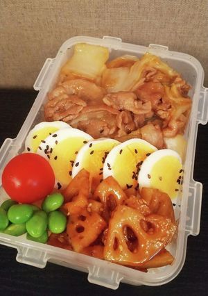 お弁当(3/8)白菜と豚肉の餡かけ-レシピのメイン写真