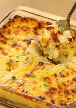 切って重ねて焼くだけ！とろろグラタン-レシピのメイン写真