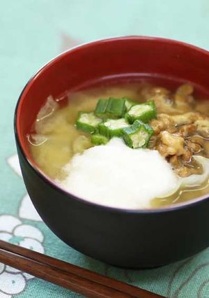 具材たっぷり♪体に優しいねばねば味噌汁-レシピのメイン写真
