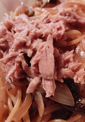 茄子と玉葱の和中パスタ-レシピのメイン写真