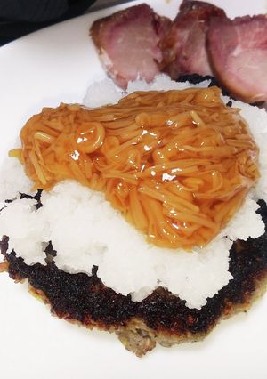 れんこんハンバーグ(なめ茸おろし)-レシピのメイン写真