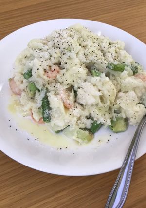 簡単☆エビとアスパラ の豆乳リゾット-レシピのメイン写真