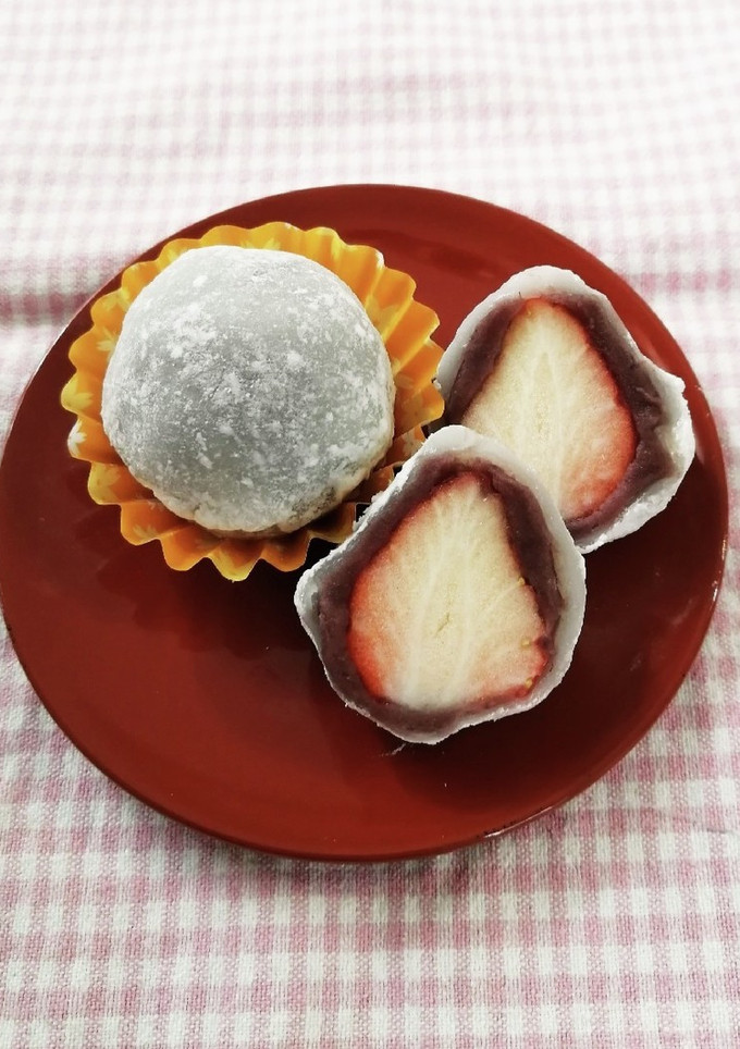 いちご大福(白玉粉をレンジで簡単に)-レシピのメイン写真