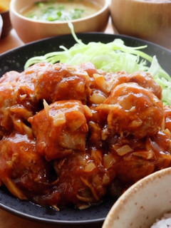 簡単♪ごぼう入り肉団子の甘酢あん-レシピのメイン写真