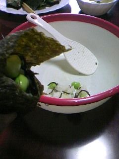 枝豆と塩昆布のおにぎり-レシピのメイン写真