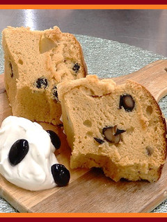 【使いきり】黒豆シフォンケーキ-レシピのメイン写真