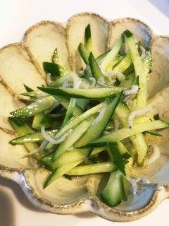 白だしで!きゅうりとしらすのサラダ-レシピのメイン写真