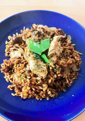 忙しい朝に生米から作るカレーパエリア-レシピのメイン写真