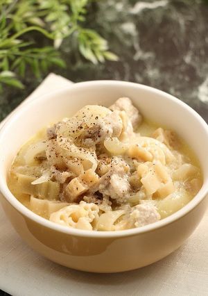 簡単！シュクメルリ・スープパスタ-レシピのメイン写真