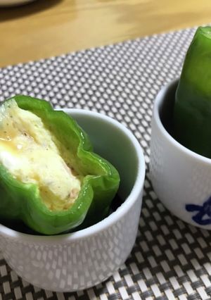 ピーマンのエッグカップ-レシピのメイン写真